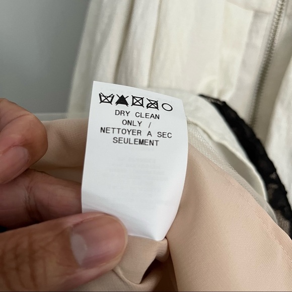 ABS Fit & Flare Ivory and Black Lace Cocktail Dress Size 6 - Picture 14 of 16